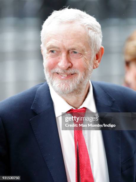 Jeremy Corbyn attends the 2018 Commonwealth Day service at Westminster Abbey on March 12, 2018 in London, England.