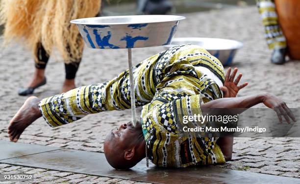 Ghanaian performers attend the 2018 Commonwealth Day service at Westminster Abbey on March 12, 2018 in London, England.