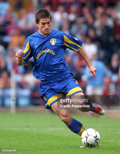 Harry Kewell of Leeds United in action during the FA Barclaycard Premiership match between Aston Villa and Leeds United at Villa Park in Birmingham,...