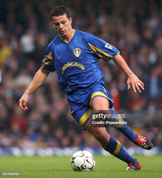 Ian Harte of Leeds United in action during the FA Barclaycard Premiership match between West Ham United and Leeds United at Upton Park in London,...