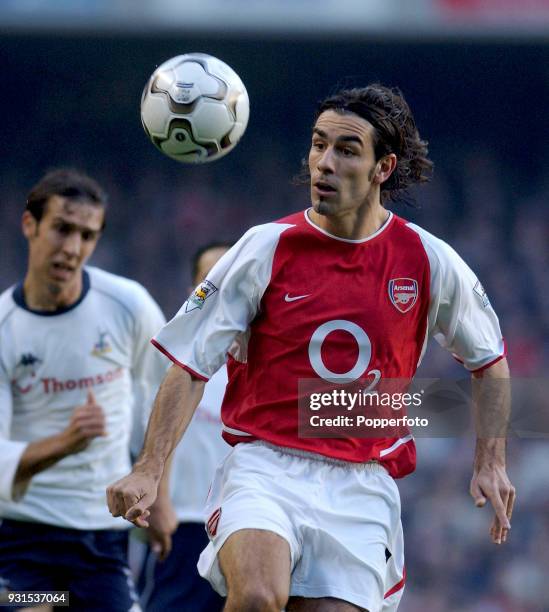 Robert Pires of Arsenal in action during the FA Barclaycard Premiership match between Arsenal and Tottenham Hotspur at Highbury in London on November...