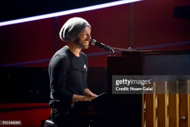 Recording artist Chris Martin of Coldplay performs onstage during 60th Annual GRAMMY Awards - I'm Still Standing: A GRAMMY Salute To Elton John at...