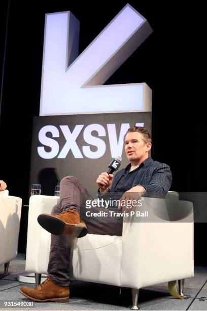 Ethan Hawke speaks onstage during SXSW at Austin Convention Center on March 13, 2018 in Austin, Texas.
