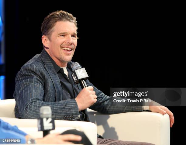 Ethan Hawke speaks onstage during SXSW at Austin Convention Center on March 13, 2018 in Austin, Texas.