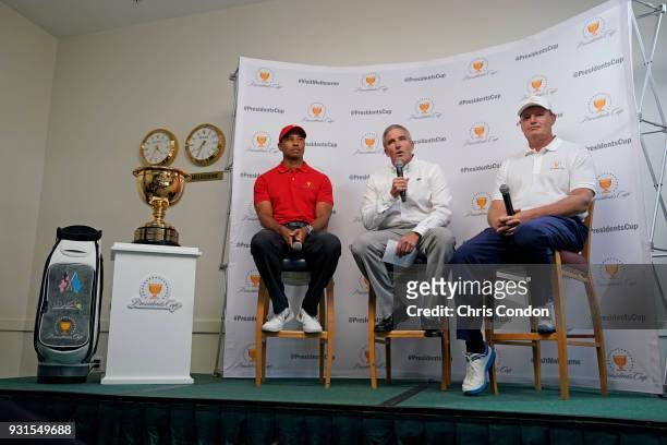 Commissione Jay Monahan announces Ernie Els of South Africa and Tiger Woods of the United States as captains of the 2019 President's Cup in...