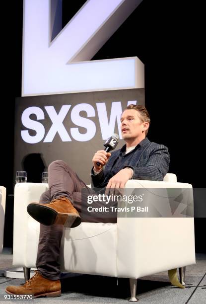 Ethan Hawke speaks onstage during SXSW at Austin Convention Center on March 13, 2018 in Austin, Texas.