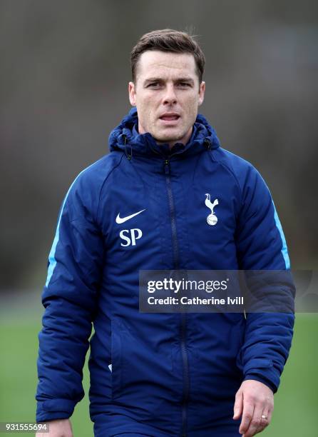 Coach Scott Parker during the UEFA Youth League group H match between Tottenham Hotspur and FC Porto on March 13, 2018 in Enfield, United Kingdom.