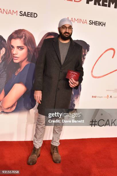 Monty Panesar attends the UK Premiere of "Cake" at the Vue West End on March 13, 2018 in London, England.