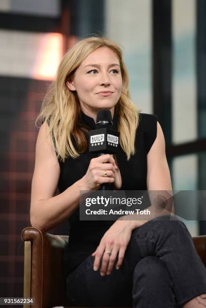 Juliet Rylance visits Build to discuss the series "McMafia" at Build Studio on March 13, 2018 in New York City.