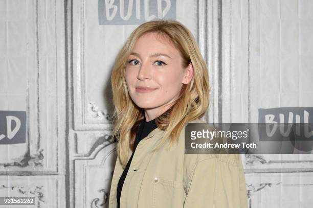 Juliet Rylance visits Build to discuss the series "McMafia" at Build Studio on March 13, 2018 in New York City.