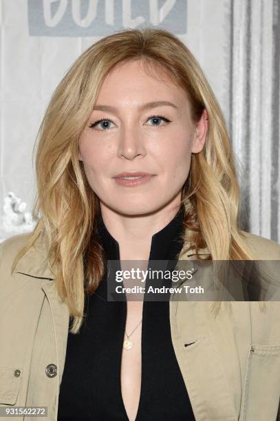 Juliet Rylance visits Build to discuss the series "McMafia" at Build Studio on March 13, 2018 in New York City.