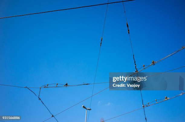 lines in the sky at vienna, austria - vsojoy stockfoto's en -beelden