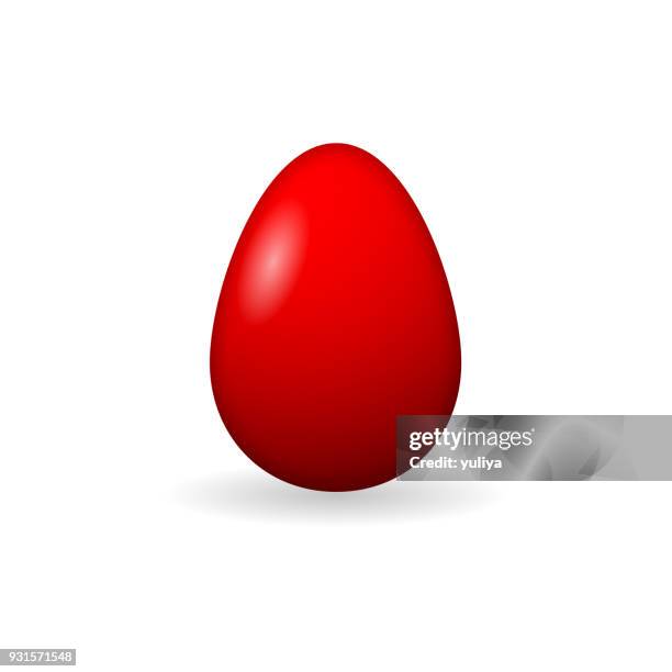 easter egg red color - easter egg isolated stock illustrations