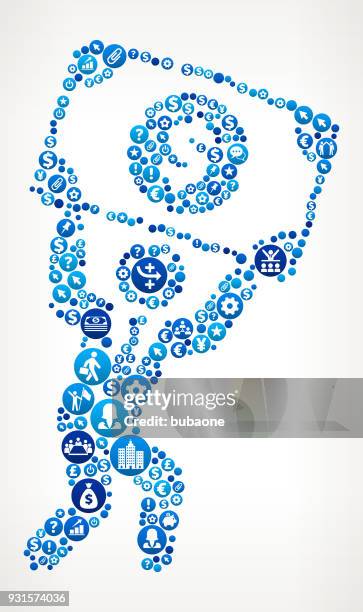 big money business and finance blue icon pattern - large circle infographic stock illustrations