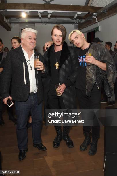 Tim Blanks, Gareth Pugh and Carson McColl attend Thom Browne In Conversation with Sarabande: The Lee Alexander McQueen Foundation on March 13, 2018...