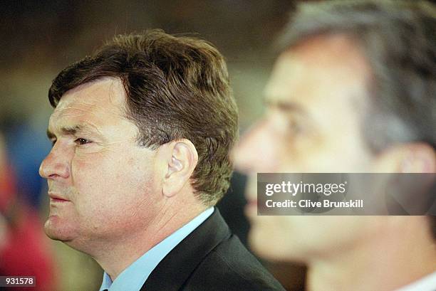 Spain coach Jose Camacho looks on during the International Friendly match against Japan played at the El Arcangel Stadium in Cordoba, Spain. Spain...