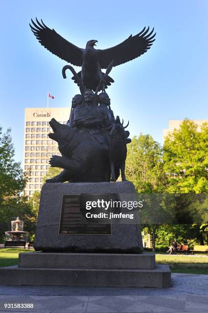 aboriginal veterans monument - ottawa city stock pictures, royalty-free photos & images