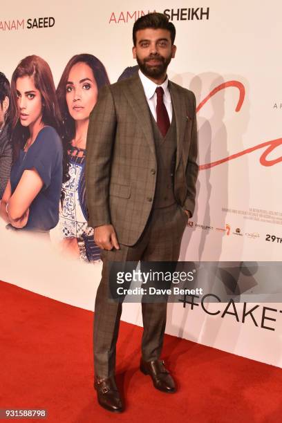 Amit Bhatia attends the UK Premiere of "Cake" at the Vue West End on March 13, 2018 in London, England.