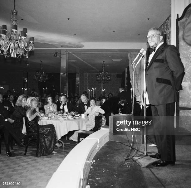 10th Anniversary Party" -- Pictured: Janet de Cordova, Joanna Holland, Johnny Carson, NBC President Julian Goodman Actor/comedian Redd Foxx during...