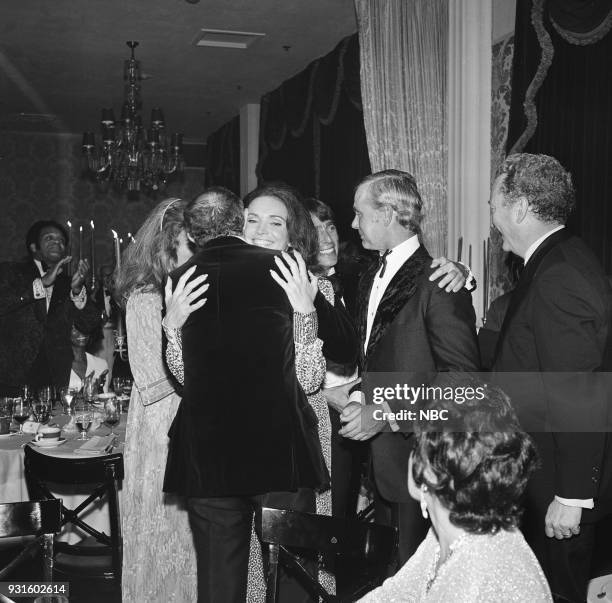 10th Anniversary Party" -- Pictured: Slappy White, Tangley Lloyd, David W. Tebet, Joanna Holland, Bobby Quinn, Johnny Carson, and NBC President...