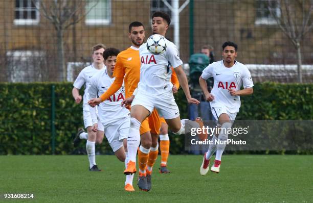 Tottenham Hotspur U19s Keanan Bennetts during UEFA Youth League - Quarter - Final match between Tottenham Hotspur U19s and FC Porto U19s at Tottenham...