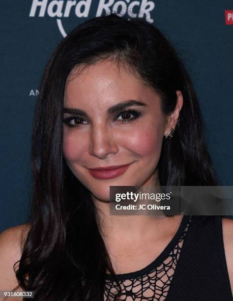 Actor Martha Higareda attends the 5th Annual Premios PLATINO Of Iberoamerican Cinema Nominations Announcement at Hollywood Roosevelt Hotel on March...