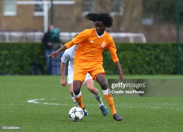 Porto Under 19s Romario Baro during UEFA Youth League - Quarter - Final match between Tottenham Hotspur U19s and FC Porto U19s at Tottenham Hotspur...