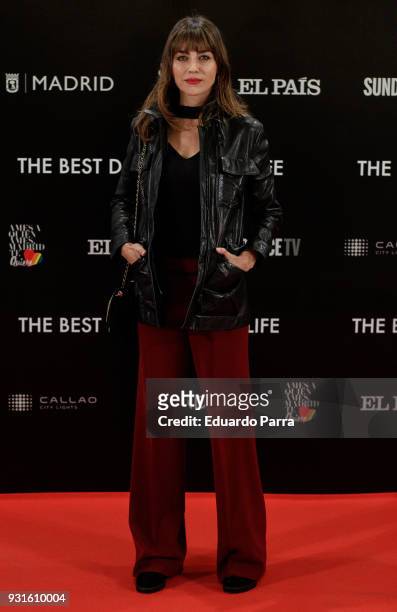 Actress Irena Arcos attends the 'The Best Day of My Life' premiere at Callao cinema on March 13, 2018 in Madrid, Spain.
