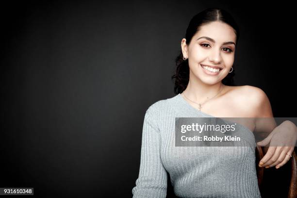 Alessia Cara poses for a portrait at the 60th Annual GRAMMY Awards - I'm Still Standing: A GRAMMY Salute To Elton John at The Theater at Madison...