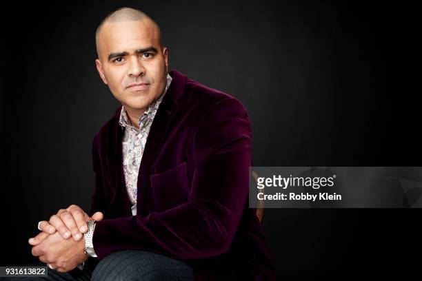 Christopher Jackson poses for a portrait at the 60th Annual GRAMMY Awards - I'm Still Standing: A GRAMMY Salute To Elton John at The Theater at...