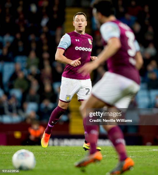 John Terry of Aston Villa during the Sky Bet Championship match between Aston Villa and Queens Park Rangers at Villa Park on March 13, 2018 in...