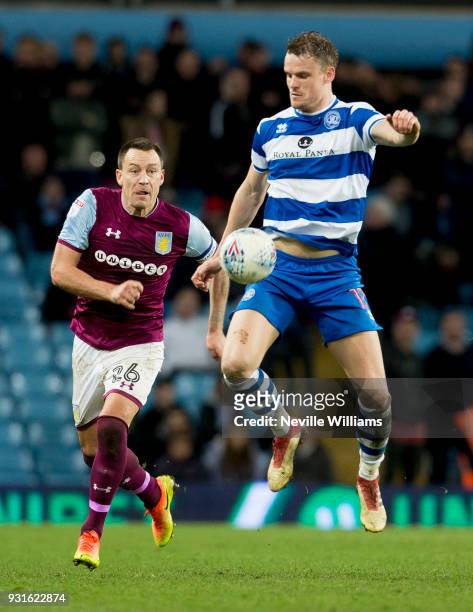 John Terry of Aston Villa during the Sky Bet Championship match between Aston Villa and Queens Park Rangers at Villa Park on March 13, 2018 in...