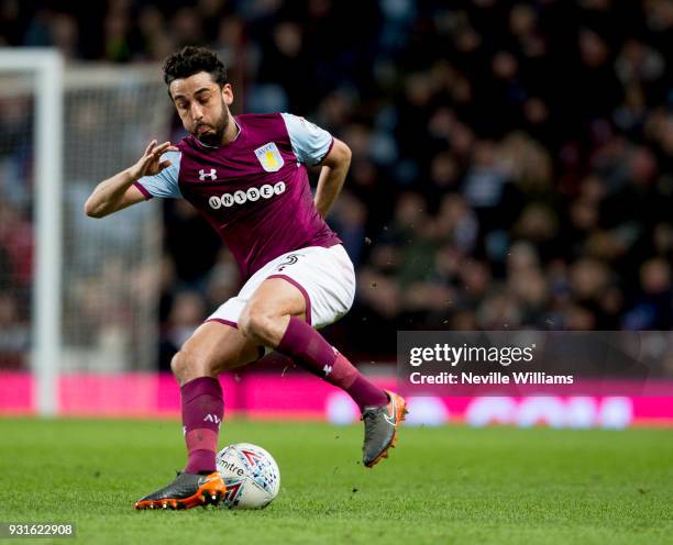 Neil Taylor of Aston Villa during the Sky Bet Championship match between Aston Villa and Queens Park Rangers at Villa Park on March 13, 2018 in...