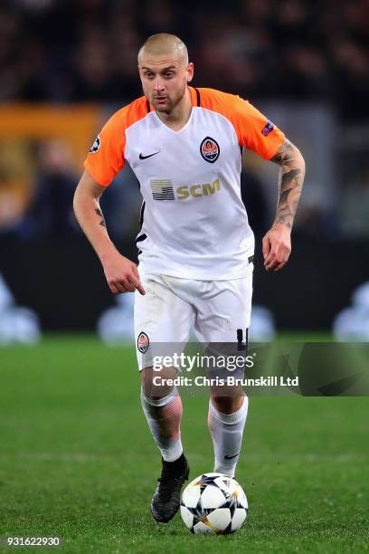 Yaroslav Rakitskiy of Shakhtar Donetsk in action during the UEFA Champions League Round of 16 Second Leg match between AS Roma and Shakhtar Donetsk...