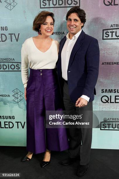 Cristina Villanueva and Francisco Rivera attend the Atresmedia Studios photocall at the Barcelo Theater on March 13, 2018 in Madrid, Spain.