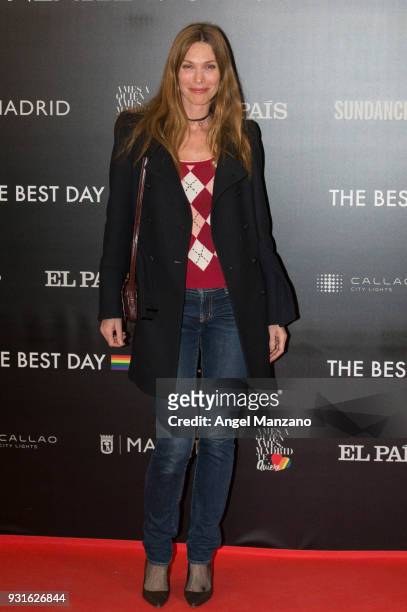 Model Cristina Piaget attends 'The Best Day Of My Life' Madrid premiere at Callao cinema on March 13, 2018 in Madrid, Spain.