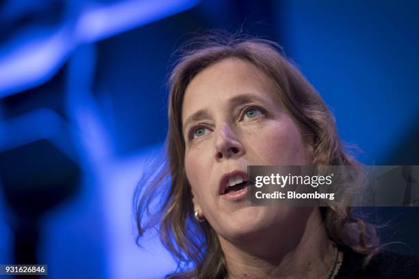 Susan Wojcicki, chief executive officer of YouTube Inc., speaks during a keynote session at the South By Southwest conference in Austin, Texas, U.S.,...