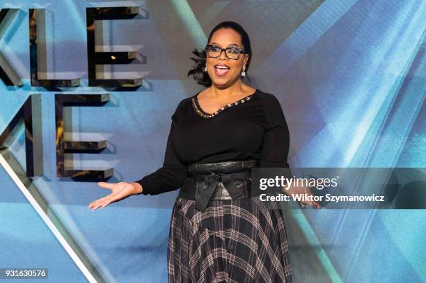 Oprah Winfrey arrives for the European film premiere of 'A Wrinkle in Time' at the BFI Imax cinema in the South Bank district of London. March 13,...