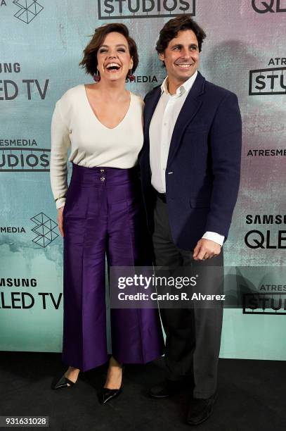 Cristina Villanueva and Francisco Rivera attend the Atresmedia Studios photocall at the Barcelo Theater on March 13, 2018 in Madrid, Spain.