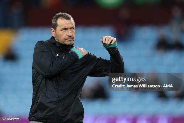 Aston Villa assistant manager Colin Calderwood during the Sky Bet Championship match between Aston Villa and Queens Park Rangers at Villa Park on...