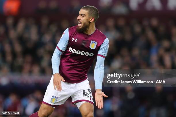 Lewis Grabban of Aston Villa during the Sky Bet Championship match between Aston Villa and Queens Park Rangers at Villa Park on March 13, 2018 in...