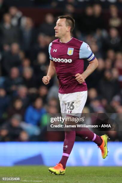 John Terry of Aston Villa during the Sky Bet Championship match between Aston Villa and Queens Park Rangers at Villa Park on March 13, 2018 in...