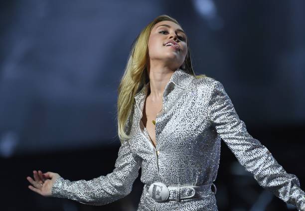 : Miley Cyrus performs on stage during the "Elton John: I'm Still Standing - A GRAMMY Salute" concert at The Theater at Madison Square Garden in New...