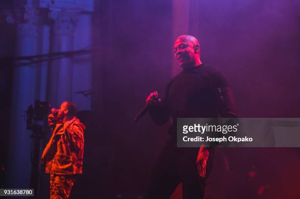 Anderson Paak and Dr. Dre perform at Brixton Academy on March 13, 2018 in London, England.