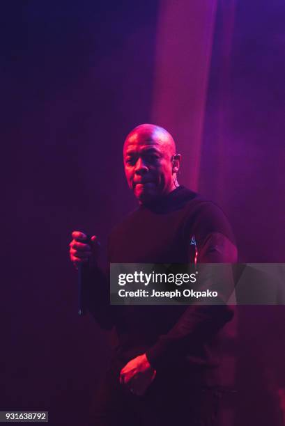 Dr. Dre performs at Brixton Academy on March 13, 2018 in London, England.