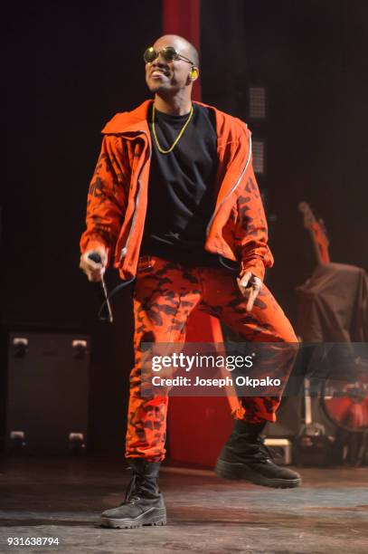 Anderson Paak performs at Brixton Academy on March 13, 2018 in London, England.