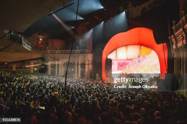 Anderson Paak performs at Brixton Academy on March 13, 2018 in London, England.