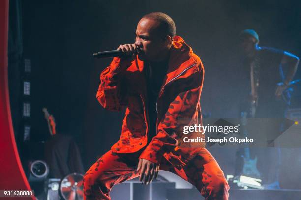 Anderson Paak performs at Brixton Academy on March 13, 2018 in London, England.