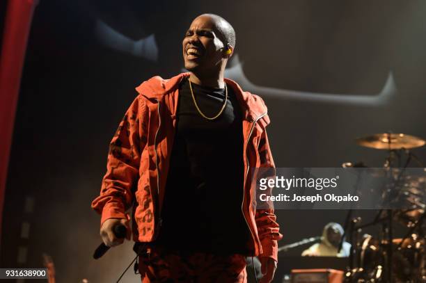 Anderson Paak performs at Brixton Academy on March 13, 2018 in London, England.