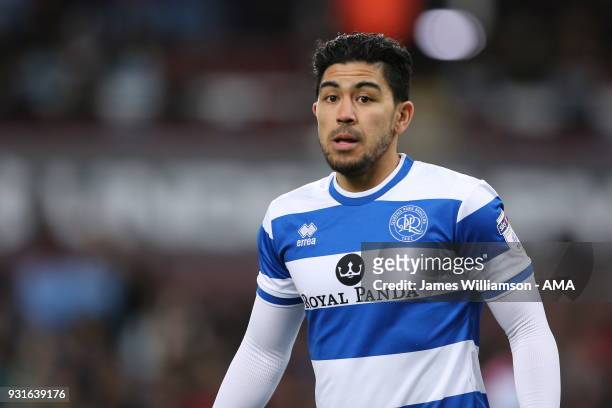 Massimo Luongo of Queens Park Rangers during the Sky Bet Championship match between Aston Villa and Queens Park Rangers at Villa Park on March 13,...